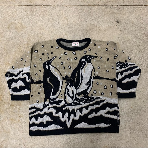 Vintage 80s Turtle Bay Penguin Sweater - Picture 1 of 6